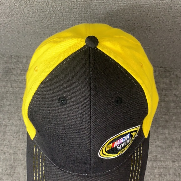 Nascar Sprint Cup Series Hat Men's Adjustable Black Yellow Strapback by Octagon - Picture 5 of 13
